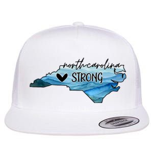 Support North Carolina Stay Western Strong Nc State Flat Bill Trucker Hat