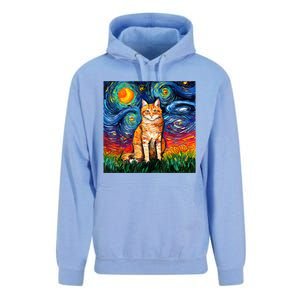 Starry Night Cat Van Gogh Cat Cat Lover Cat Mom Cat Dad Unisex Surf Hoodie