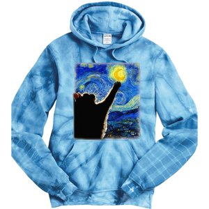 Starry Night Cat Van Gogh Cat Cat Lover Cat Mom Cat Da Tie Dye Hoodie