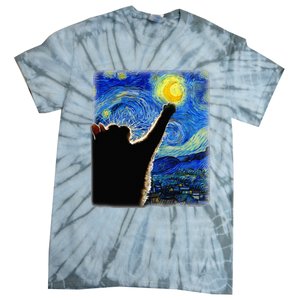 Starry Night Cat Van Gogh Cat Cat Lover Cat Mom Cat Da Tie-Dye T-Shirt