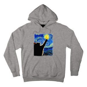 Starry Night Cat Van Gogh Cat Cat Lover Cat Mom Cat Da Tall Hoodie