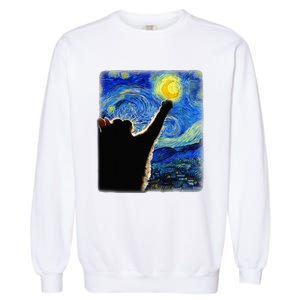 Starry Night Cat Van Gogh Cat Cat Lover Cat Mom Cat Da Garment-Dyed Sweatshirt