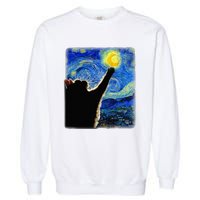 Starry Night Cat Van Gogh Cat Cat Lover Cat Mom Cat Da Garment-Dyed Sweatshirt