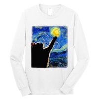 Starry Night Cat Van Gogh Cat Cat Lover Cat Mom Cat Da Long Sleeve Shirt