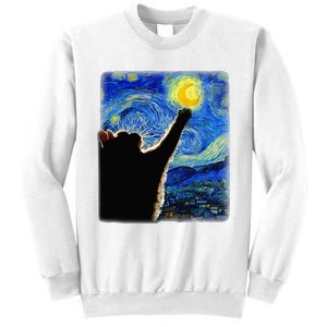 Starry Night Cat Van Gogh Cat Cat Lover Cat Mom Cat Da Sweatshirt