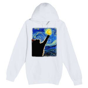 Starry Night Cat Van Gogh Cat Cat Lover Cat Mom Cat Da Premium Pullover Hoodie