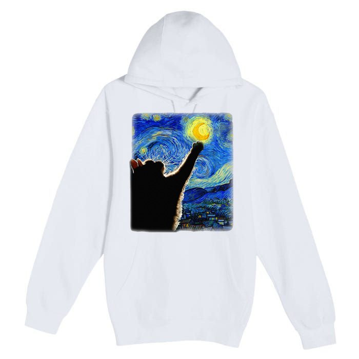 Starry Night Cat Van Gogh Cat Cat Lover Cat Mom Cat Da Premium Pullover Hoodie