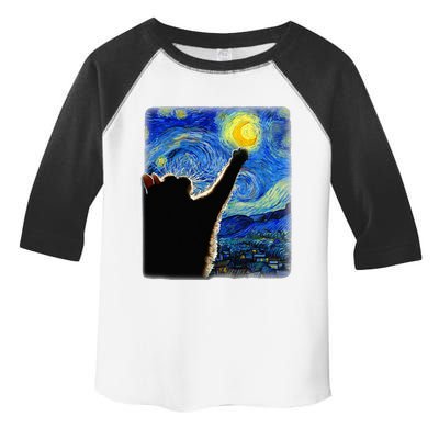 Starry Night Cat Van Gogh Cat Cat Lover Cat Mom Cat Da Toddler Fine Jersey T-Shirt