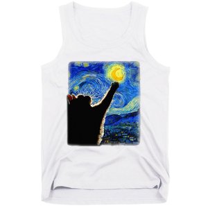 Starry Night Cat Van Gogh Cat Cat Lover Cat Mom Cat Da Tank Top