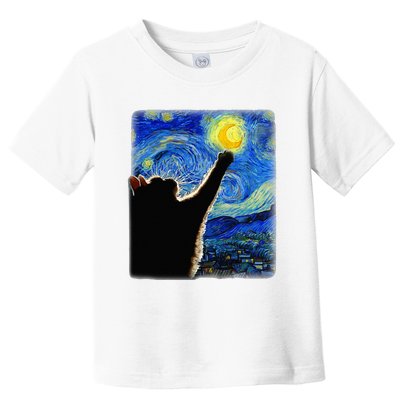 Starry Night Cat Van Gogh Cat Cat Lover Cat Mom Cat Da Toddler T-Shirt