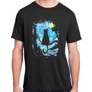 Starry Night Cat Van Gogh Cat Adult ChromaSoft Performance T-Shirt