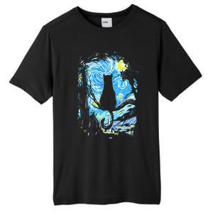 Starry Night Cat Van Gogh Cat Tall Fusion ChromaSoft Performance T-Shirt