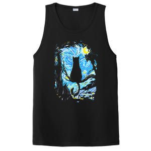 Starry Night Cat Van Gogh Cat PosiCharge Competitor Tank