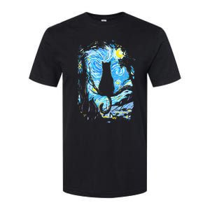 Starry Night Cat Van Gogh Cat Softstyle CVC T-Shirt