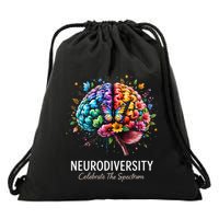 Support Neurodiversity Celebrate Spectrum Autism Awareness Drawstring Bag