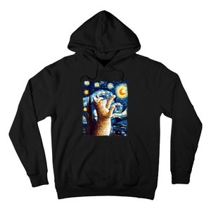 Starry Night Cat, Van Gogh Cat, Cat Lover, Cat Mom, Cat Dad Hoodie