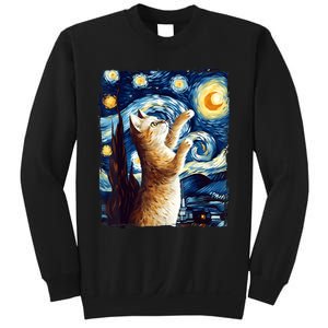 Starry Night Cat, Van Gogh Cat, Cat Lover, Cat Mom, Cat Dad Sweatshirt