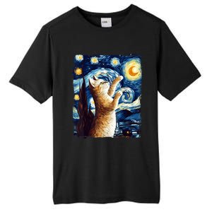 Starry Night Cat, Van Gogh Cat, Cat Lover, Cat Mom, Cat Dad Tall Fusion ChromaSoft Performance T-Shirt