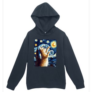 Starry Night Cat, Van Gogh Cat, Cat Lover, Cat Mom, Cat Dad Urban Pullover Hoodie