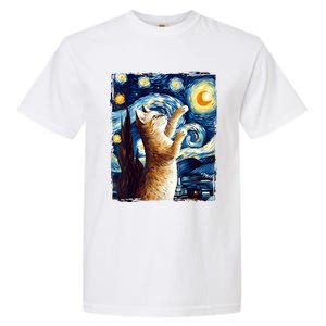 Starry Night Cat, Van Gogh Cat, Cat Lover, Cat Mom, Cat Dad Garment-Dyed Heavyweight T-Shirt