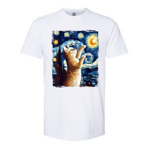 Starry Night Cat, Van Gogh Cat, Cat Lover, Cat Mom, Cat Dad Softstyle CVC T-Shirt