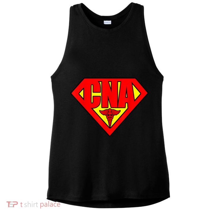 Super Nurse CNA National Nursing Assistants Nurse Hero Ladies PosiCharge Tri-Blend Wicking Tank