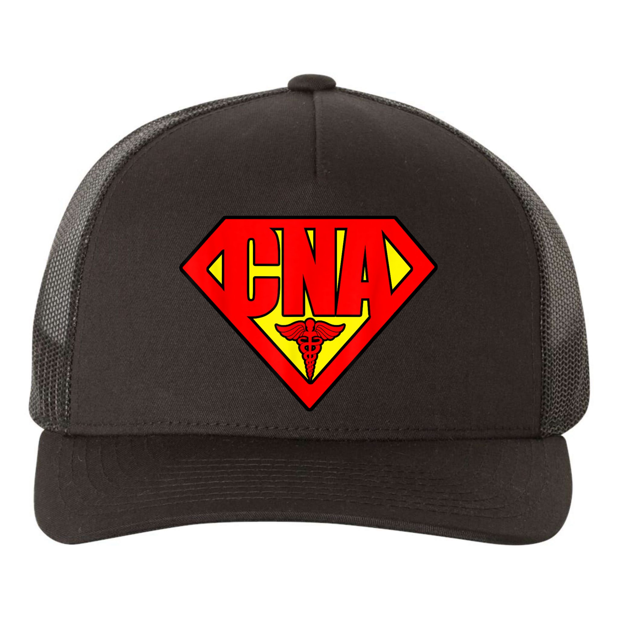 Super Nurse CNA National Nursing Assistants Nurse Hero Yupoong Adult 5-Panel Trucker Hat