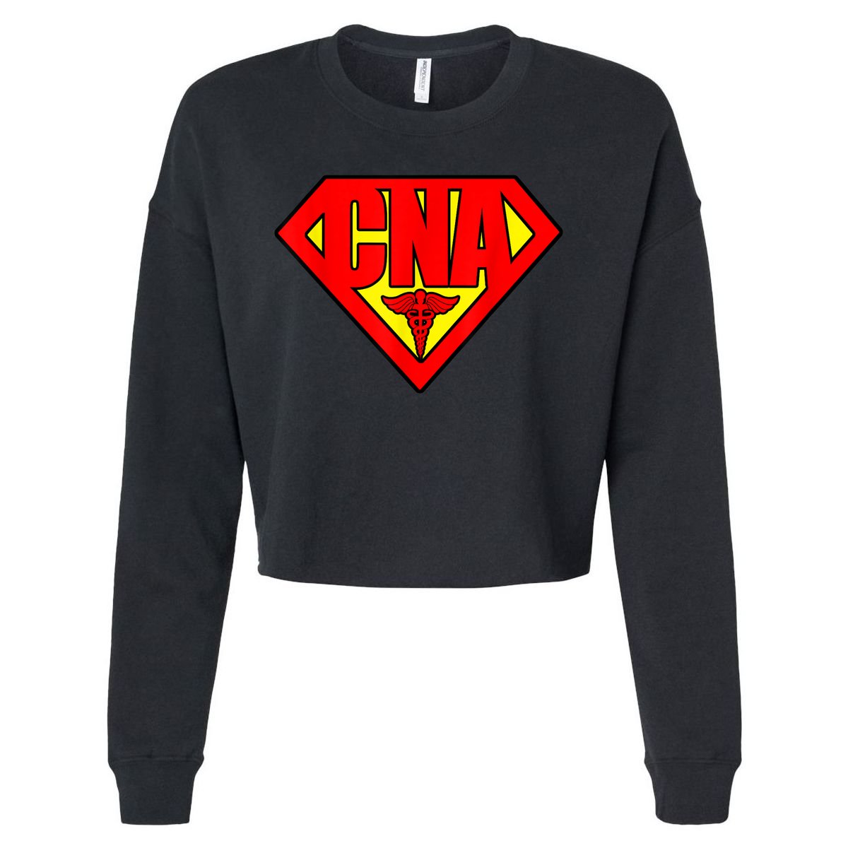 Super Nurse CNA National Nursing Assistants Nurse Hero Cropped Pullover Crew