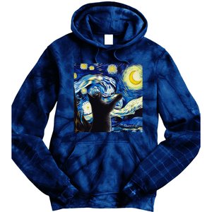 Starry Night Cat Van Gogh CatBlack Cat Tie Dye Hoodie