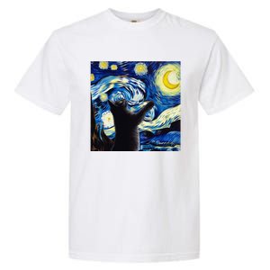 Starry Night Cat Van Gogh CatBlack Cat Garment-Dyed Heavyweight T-Shirt