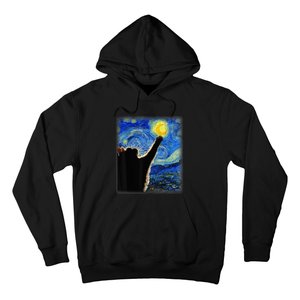 Starry Night Cat, Van Gogh Cat, Cat Lover, Cat Mom, Cat Dad Hoodie