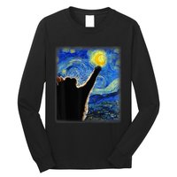 Starry Night Cat, Van Gogh Cat, Cat Lover, Cat Mom, Cat Dad Long Sleeve Shirt