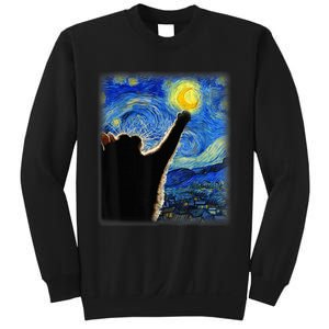 Starry Night Cat, Van Gogh Cat, Cat Lover, Cat Mom, Cat Dad Sweatshirt