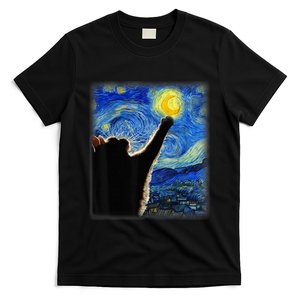 Starry Night Cat, Van Gogh Cat, Cat Lover, Cat Mom, Cat Dad T-Shirt