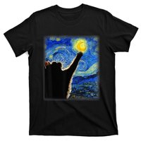 Starry Night Cat, Van Gogh Cat, Cat Lover, Cat Mom, Cat Dad T-Shirt