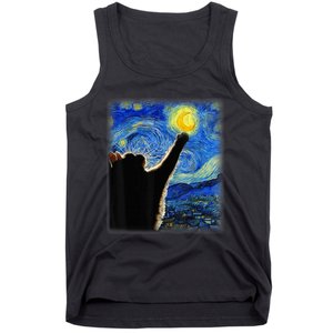 Starry Night Cat, Van Gogh Cat, Cat Lover, Cat Mom, Cat Dad Tank Top