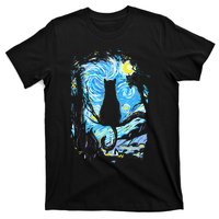 Starry Night Cat Van Gogh Cat T-Shirt