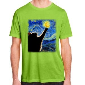 Starry Night Cat Van Gogh Cat Cat Lover Cat Mom Cat Dad Gift Adult ChromaSoft Performance T-Shirt