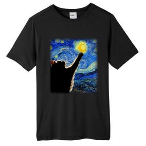 Starry Night Cat Van Gogh Cat Cat Lover Cat Mom Cat Dad Gift Tall Fusion ChromaSoft Performance T-Shirt