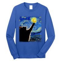 Starry Night Cat Van Gogh Cat Cat Lover Cat Mom Cat Dad Gift Long Sleeve Shirt