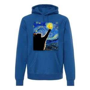 Starry Night Cat Van Gogh Cat Cat Lover Cat Mom Cat Dad Gift Premium Hoodie