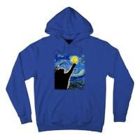 Starry Night Cat Van Gogh Cat Cat Lover Cat Mom Cat Dad Gift Tall Hoodie