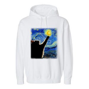 Starry Night Cat Van Gogh Cat Cat Lover Cat Mom Cat Dad Gift Garment-Dyed Fleece Hoodie