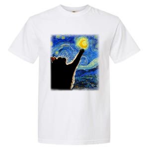 Starry Night Cat Van Gogh Cat Cat Lover Cat Mom Cat Dad Gift Garment-Dyed Heavyweight T-Shirt