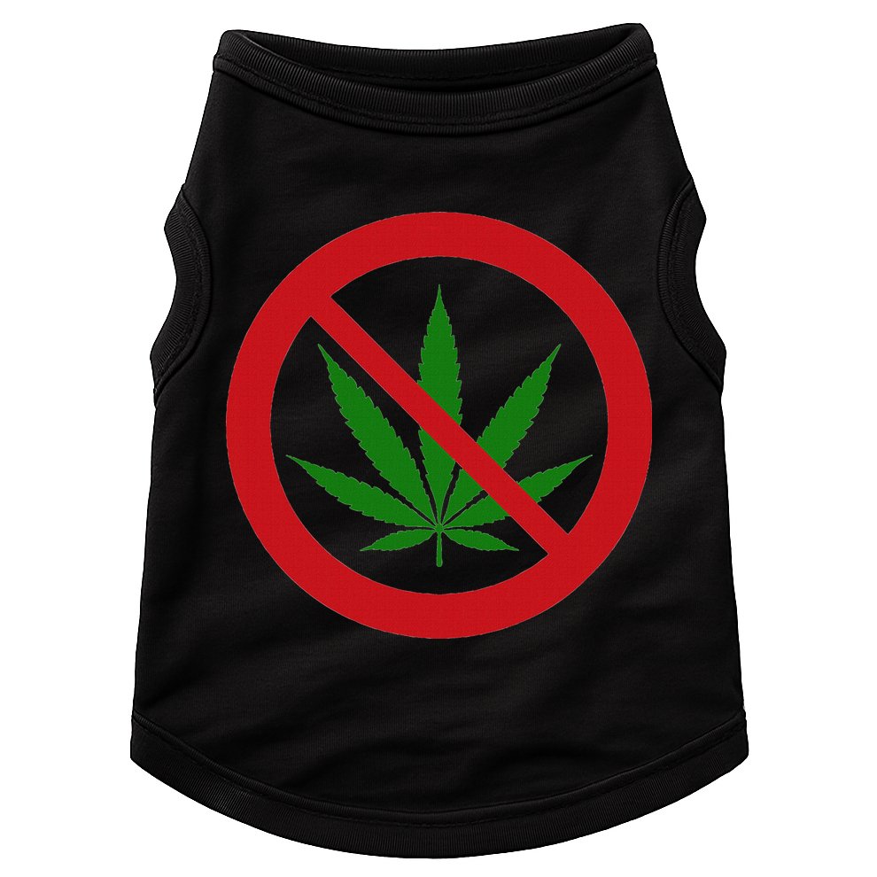 Say No Cannabis Anti Marijuana Design Retro Anti Weed Doggie Tank