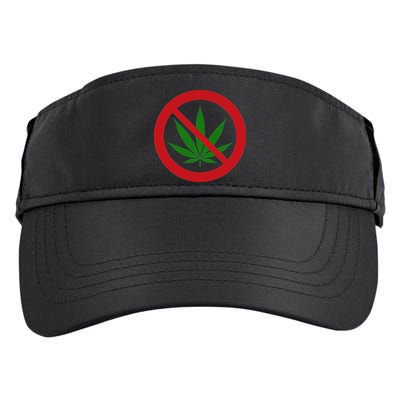 Say No Cannabis Anti Marijuana Design Retro Anti Weed Adult Drive Performance Visor