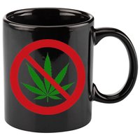 Say No Cannabis Anti Marijuana Design Retro Anti Weed 11oz C Handle Ceramic Mug