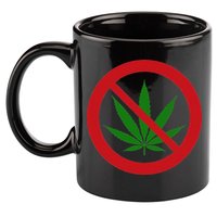 Say No Cannabis Anti Marijuana Design Retro Anti Weed 11oz C Handle Ceramic Mug