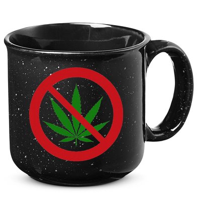 Say No Cannabis Anti Marijuana Design Retro Anti Weed 15oz Campfire Ceramic Mug