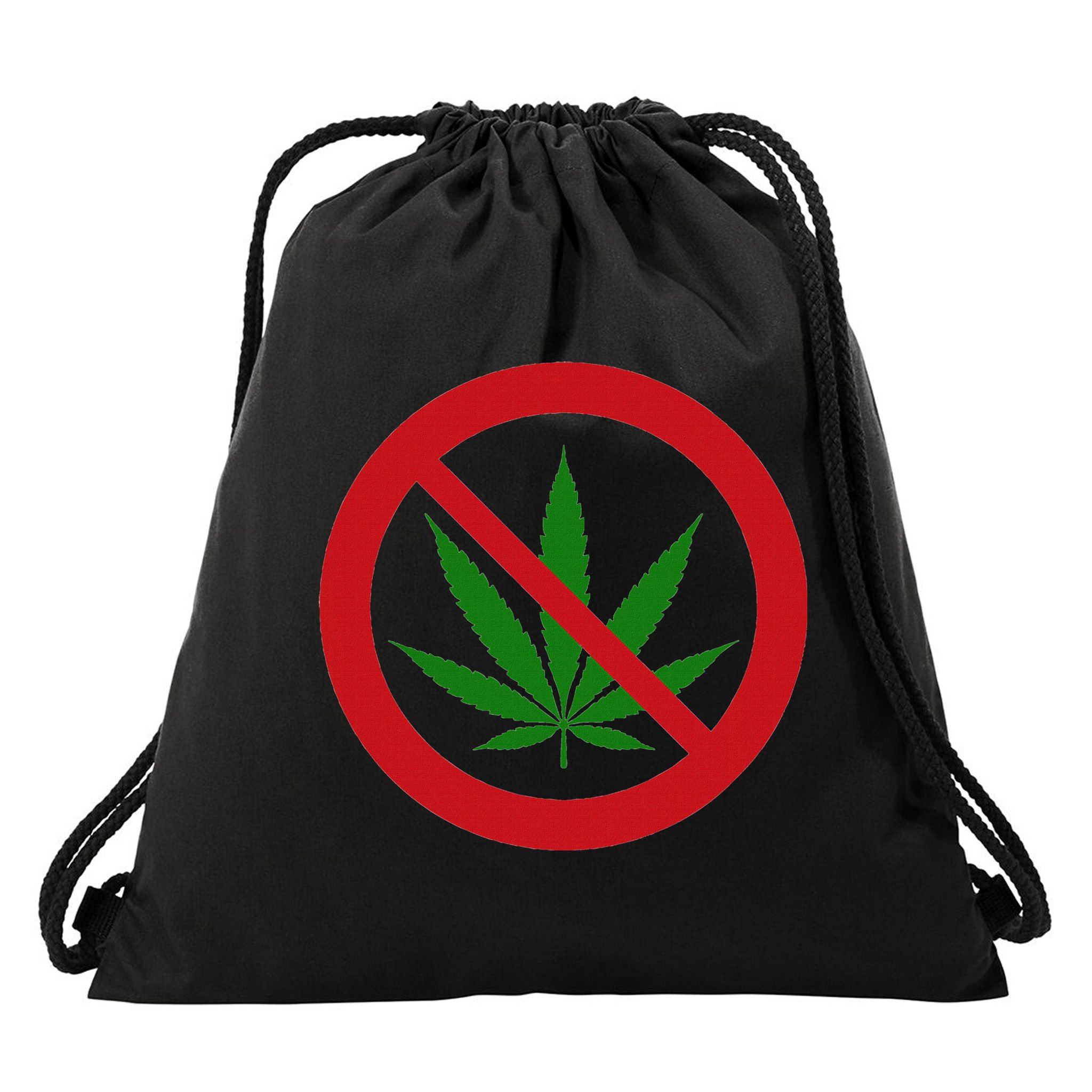 Say No Cannabis Anti Marijuana Design Retro Anti Weed Drawstring Bag